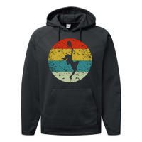 Retro Vintage Tennis Performance Fleece Hoodie