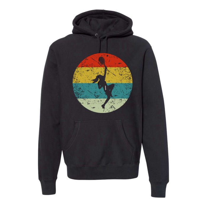 Retro Vintage Tennis Premium Hoodie