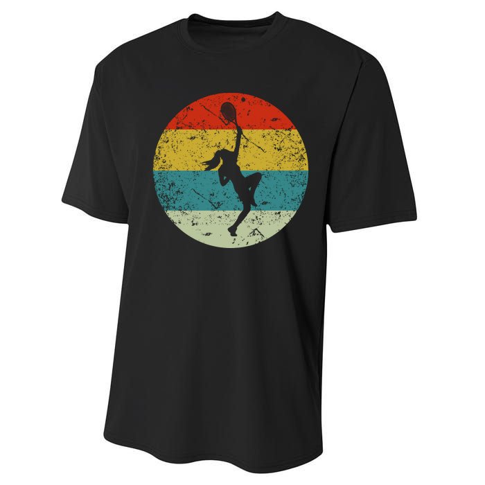 Retro Vintage Tennis Performance Sprint T-Shirt