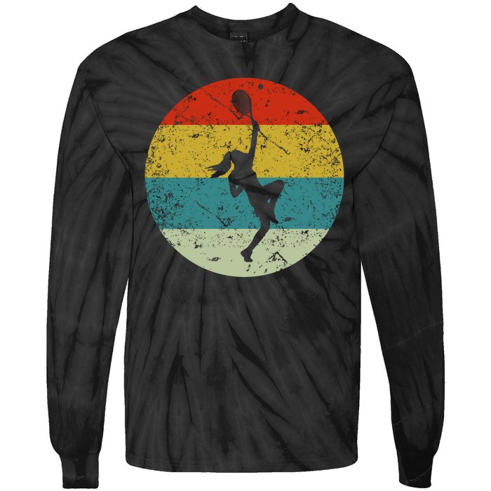 Retro Vintage Tennis Tie-Dye Long Sleeve Shirt