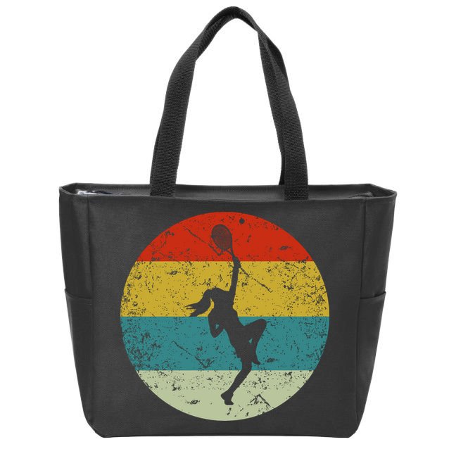 Retro Vintage Tennis Zip Tote Bag