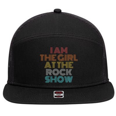 Retro Vintage The Girl At The R.O.C.K Show 7 Panel Mesh Trucker Snapback Hat