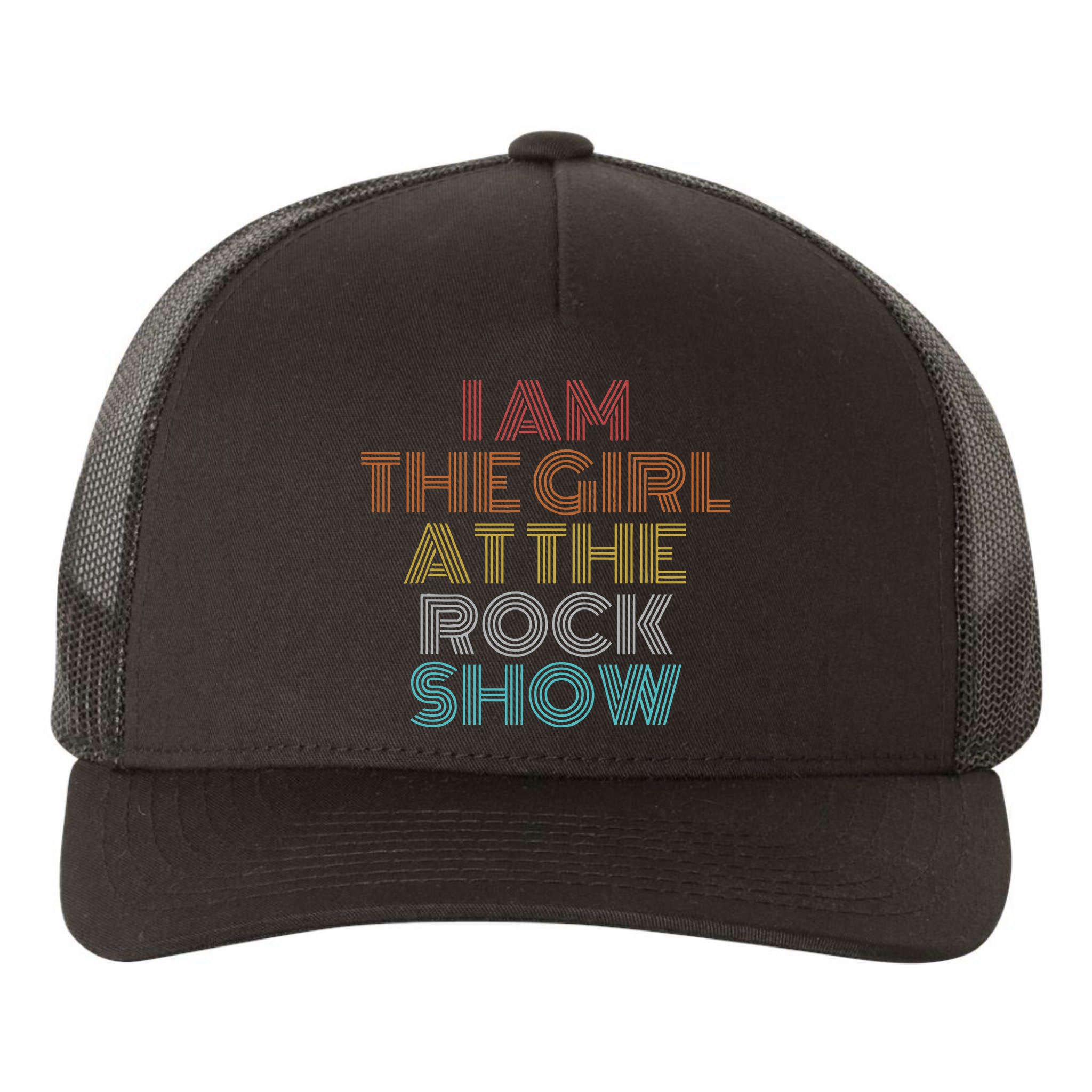 Retro Vintage The Girl At The R.O.C.K Show Yupoong Adult 5-Panel Trucker Hat
