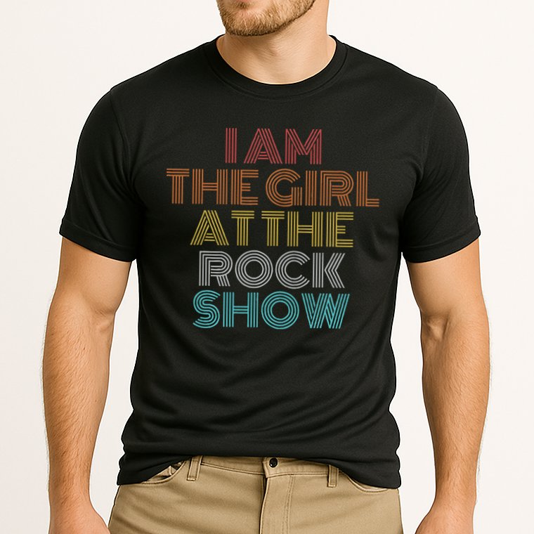Retro Vintage The Girl At The R.O.C.K Show Performance Shirt