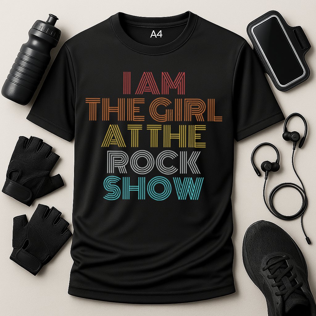Retro Vintage The Girl At The R.O.C.K Show Performance Shirt