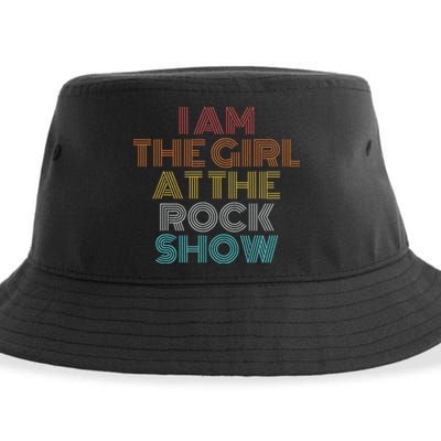 Retro Vintage The Girl At The R.O.C.K Show Sustainable Bucket Hat
