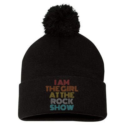 Retro Vintage The Girl At The R.O.C.K Show Pom Pom 12in Knit Beanie