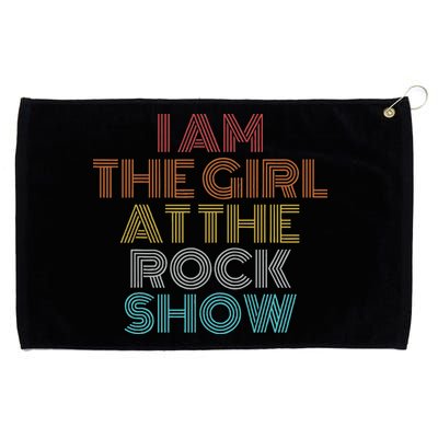 Retro Vintage The Girl At The R.O.C.K Show Grommeted Golf Towel