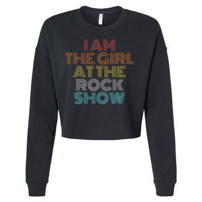 Retro Vintage The Girl At The R.O.C.K Show Cropped Pullover Crew