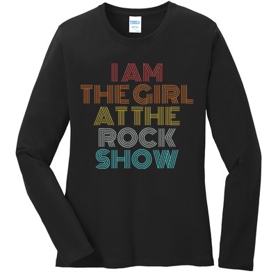 Retro Vintage The Girl At The R.O.C.K Show Ladies Long Sleeve Shirt