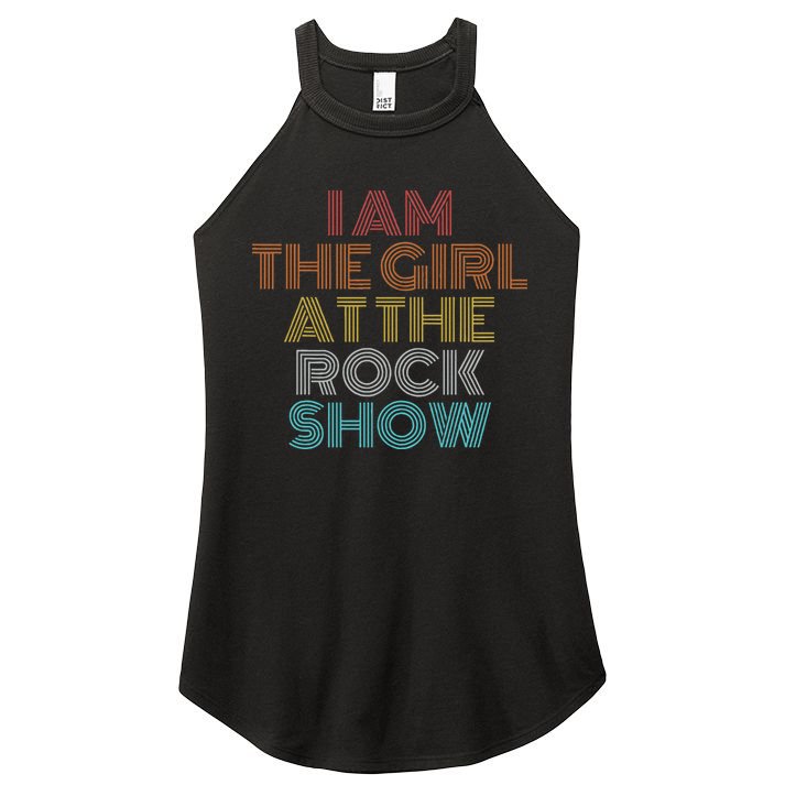 Retro Vintage The Girl At The R.O.C.K Show Women's Perfect Tri Rocker Tank