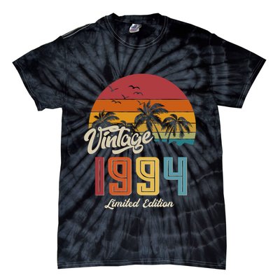 Retro Vintage Tropical Palm Trees Limited Edition 1994 30th Birthday Tie-Dye T-Shirt