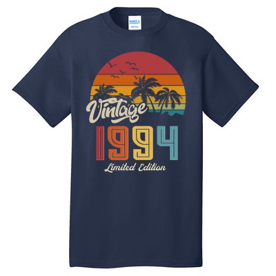 Retro Vintage Tropical Palm Trees Limited Edition 1994 30th Birthday Tall T-Shirt