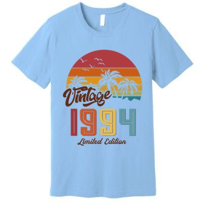 Retro Vintage Tropical Palm Trees Limited Edition 1994 30th Birthday Premium T-Shirt