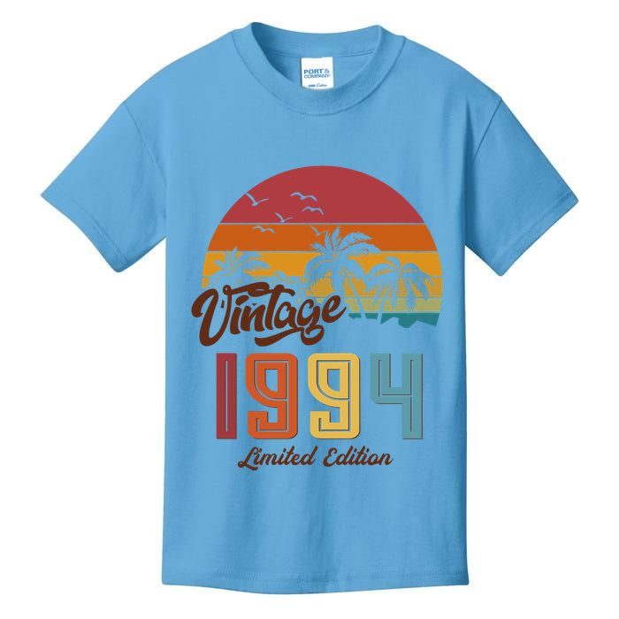 Retro Vintage Tropical Palm Trees Limited Edition 1994 30th Birthday Kids T-Shirt
