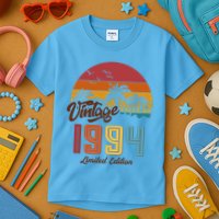 Retro Vintage Tropical Palm Trees Limited Edition 1994 30th Birthday Kids T-Shirt