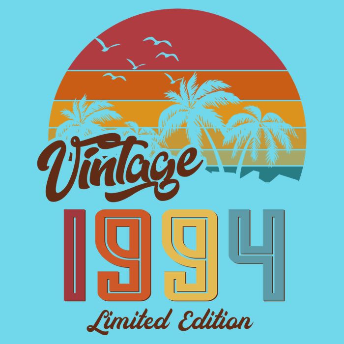 Retro Vintage Tropical Palm Trees Limited Edition 1994 30th Birthday Kids T-Shirt