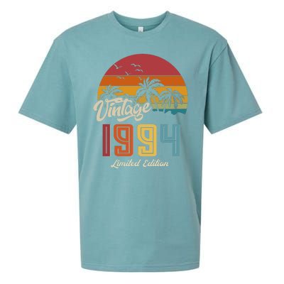 Retro Vintage Tropical Palm Trees Limited Edition 1994 30th Birthday Sueded Cloud Jersey T-Shirt