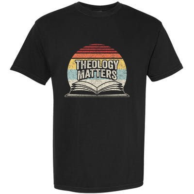 Retro Vintage Theology Matters Reformed Christian Garment-Dyed Heavyweight T-Shirt