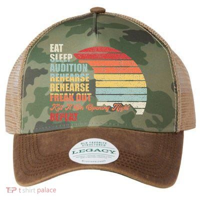 Retro Vintage Theater Geek Musical Life Eat Sleep Theatre Legacy Tie Dye Trucker Hat