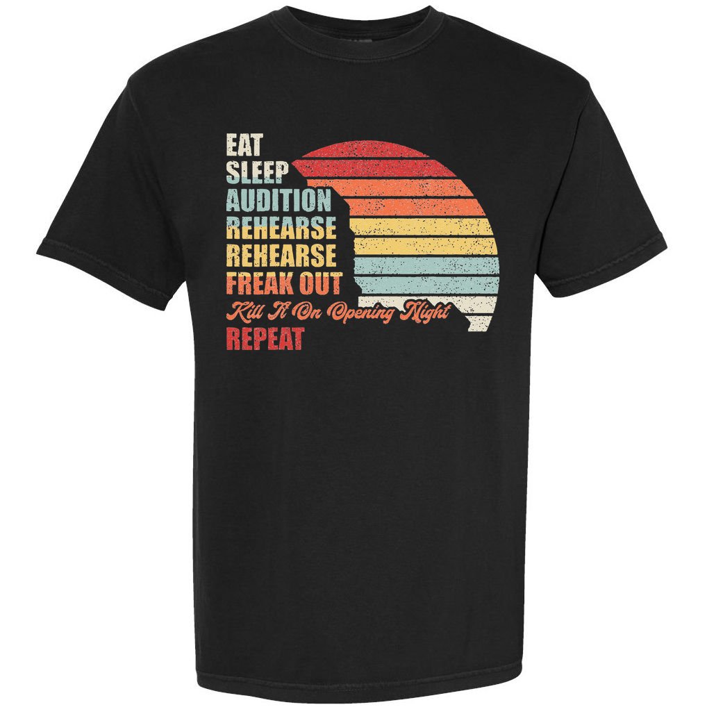 Retro Vintage Theater Geek Musical Life Eat Sleep Theatre Comfort Colors T-Shirt
