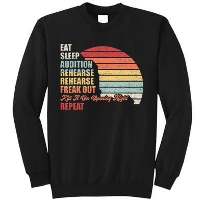 Retro Vintage Theater Geek Musical Life Eat Sleep Theatre Sweatshirt