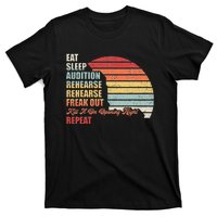 Retro Vintage Theater Geek Musical Life Eat Sleep Theatre T-Shirt