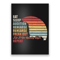 Retro Vintage Theater Geek Musical Life Eat Sleep Theatre Poster