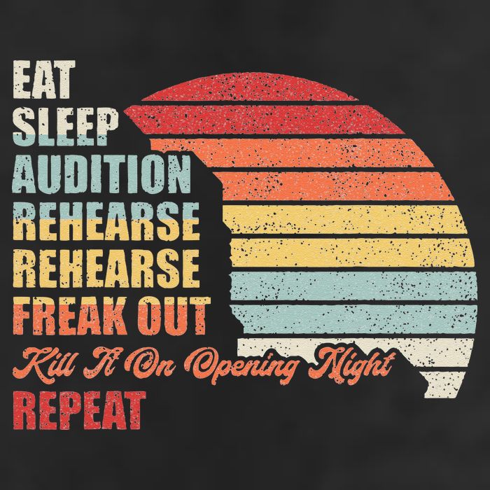 Retro Vintage Theater Geek Musical Life Eat Sleep Theatre Hat