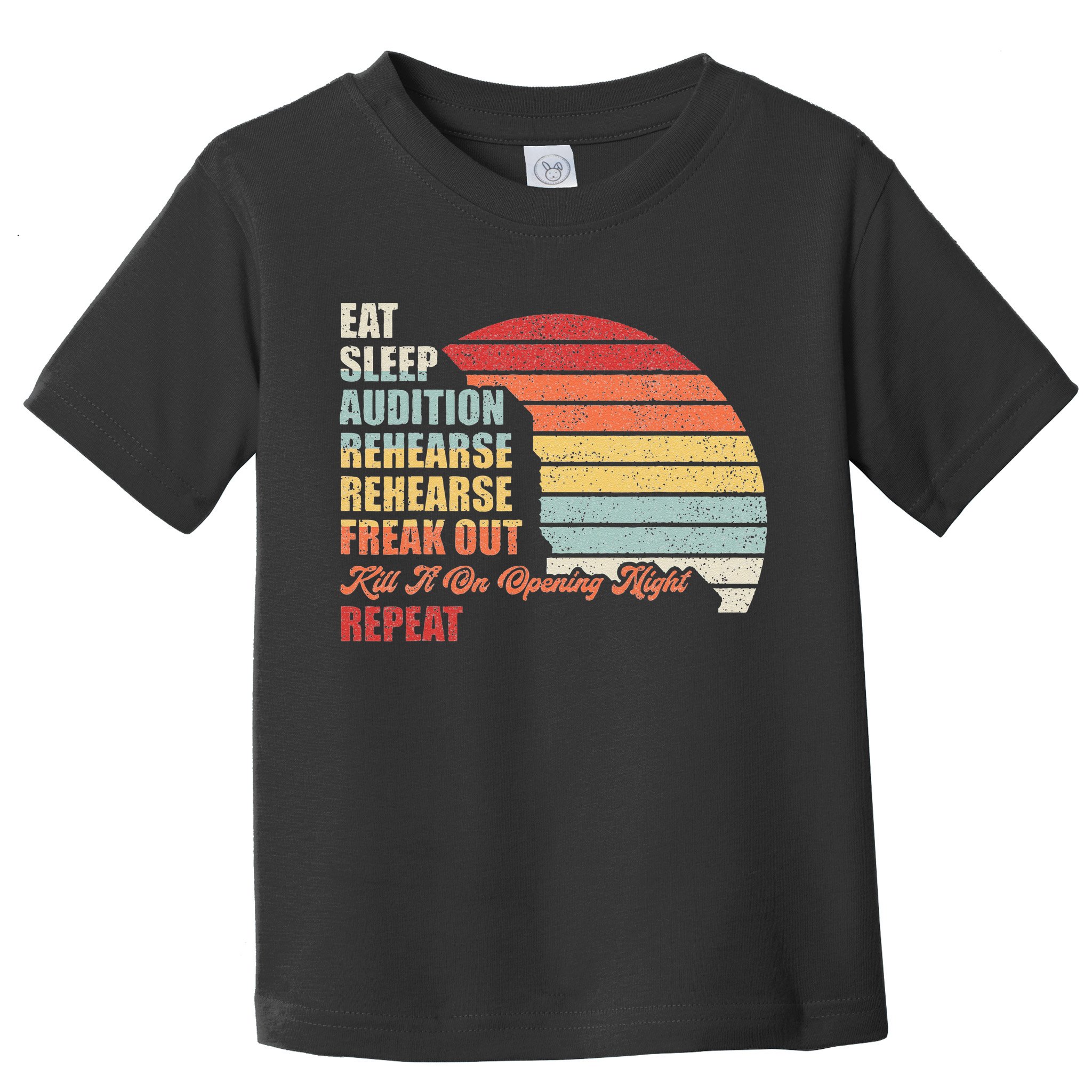 Retro Vintage Theater Geek Musical Life Eat Sleep Theatre Toddler T-Shirt