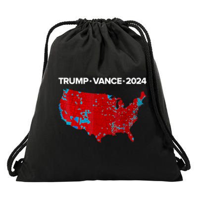 Retro Vintage Trump Vance 2024 Electoral Map Drawstring Bag