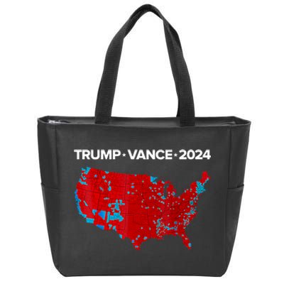 Retro Vintage Trump Vance 2024 Electoral Map Zip Tote Bag