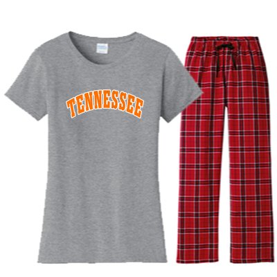 Retro Vintage Tennessee State Souvenir Gift Of Oklahoma Gift Women's Flannel Pajama Set