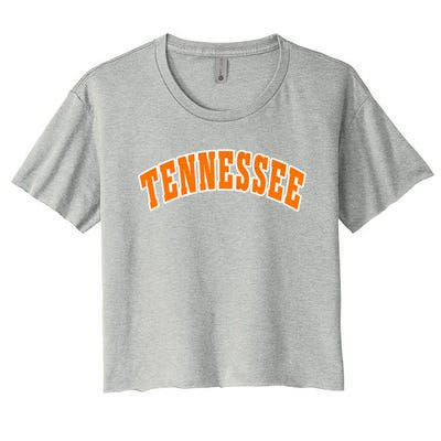 Retro Vintage Tennessee State Souvenir Gift Of Oklahoma Gift Women's Crop Top Tee