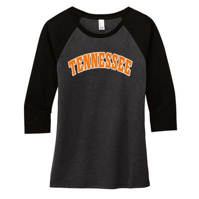 Retro Vintage Tennessee State Souvenir Gift Of Oklahoma Gift Women's Tri-Blend 3/4-Sleeve Raglan Shirt