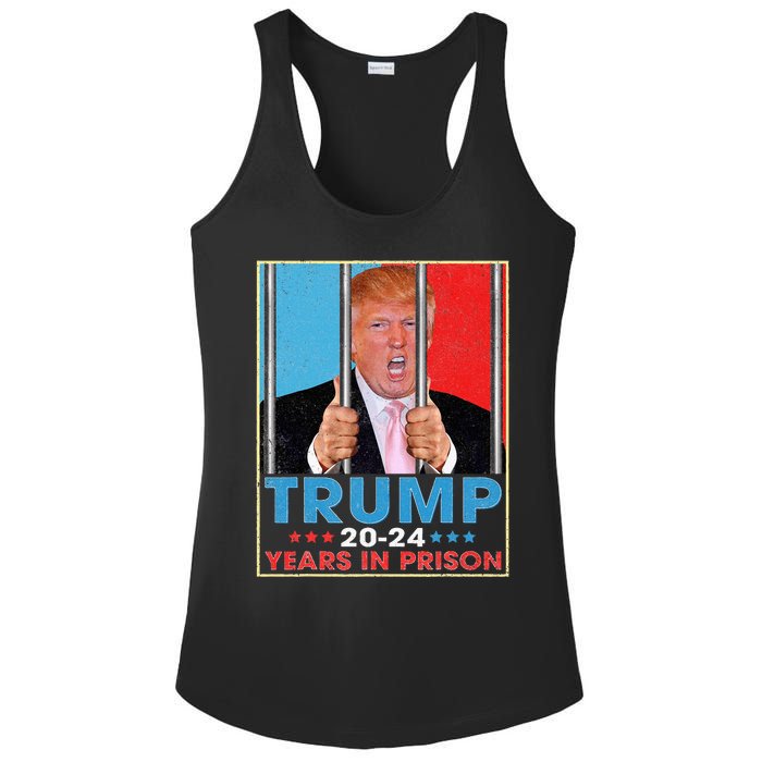 Retro Vintage Trump 20 24 Years In Prison Funny Anti Trump Ladies PosiCharge Competitor Racerback Tank