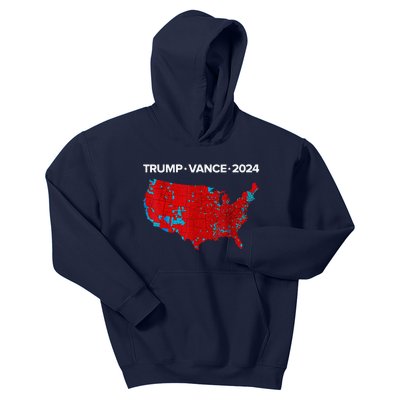 Retro Vintage Trump Vance 2024 Electoral Map Kids Hoodie