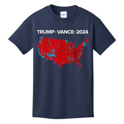 Retro Vintage Trump Vance 2024 Electoral Map Kids T-Shirt