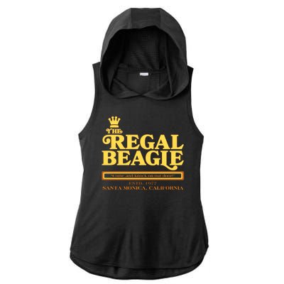 Retro Vintage The Regal Beagle ESTD 1977 Santa Monica California Ladies PosiCharge Tri-Blend Wicking Draft Hoodie Tank