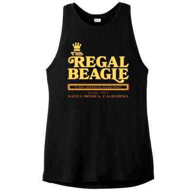 Retro Vintage The Regal Beagle ESTD 1977 Santa Monica California Ladies PosiCharge Tri-Blend Wicking Tank