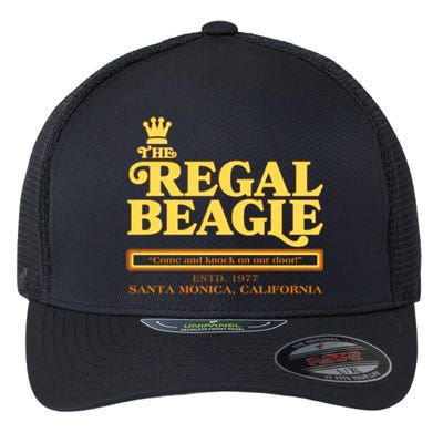 Retro Vintage The Regal Beagle ESTD 1977 Santa Monica California Flexfit Unipanel Trucker Cap