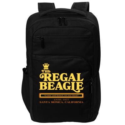 Retro Vintage The Regal Beagle ESTD 1977 Santa Monica California Impact Tech Backpack