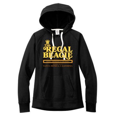 Retro Vintage The Regal Beagle ESTD 1977 Santa Monica California Women's Fleece Hoodie