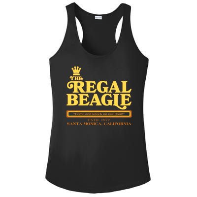 Retro Vintage The Regal Beagle ESTD 1977 Santa Monica California Ladies PosiCharge Competitor Racerback Tank