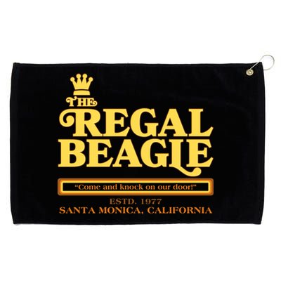 Retro Vintage The Regal Beagle ESTD 1977 Santa Monica California Grommeted Golf Towel