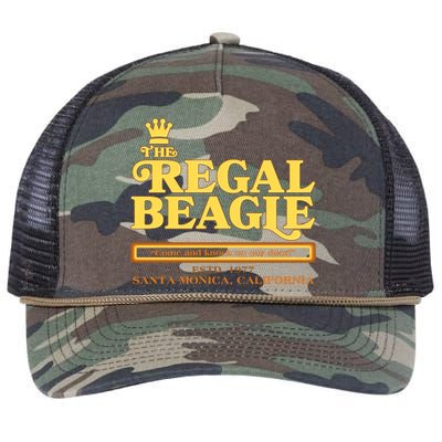 Retro Vintage The Regal Beagle ESTD 1977 Santa Monica California Retro Rope Trucker Hat Cap