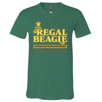 Retro Vintage The Regal Beagle ESTD 1977 Santa Monica California V-Neck T-Shirt