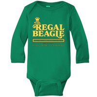 Retro Vintage The Regal Beagle ESTD 1977 Santa Monica California Baby Long Sleeve Bodysuit