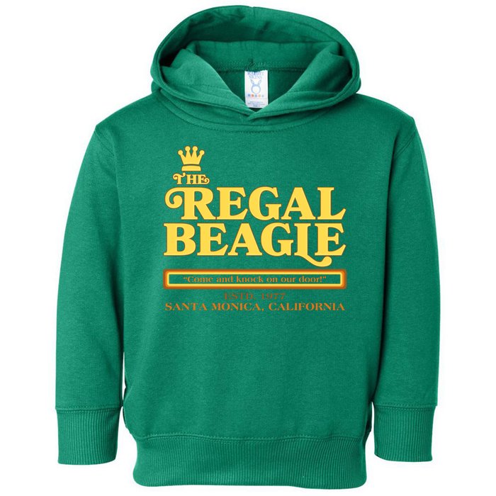 Retro Vintage The Regal Beagle ESTD 1977 Santa Monica California Toddler Hoodie