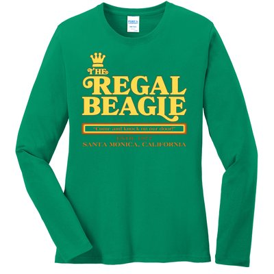 Retro Vintage The Regal Beagle ESTD 1977 Santa Monica California Ladies Long Sleeve Shirt